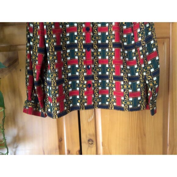 Talbots 100% Silk Vintage Retro Top Blouse Women SZ10 - Picture 4 of 9